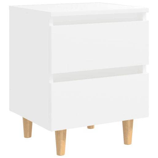 vidaXL Mesas de cabeceira 2 pcs c pernas de pinho 40x35x50 cm branco vidaXL Mesas de cabeceira 2 pcs c pernas de pinho 40x35x50 cm branco