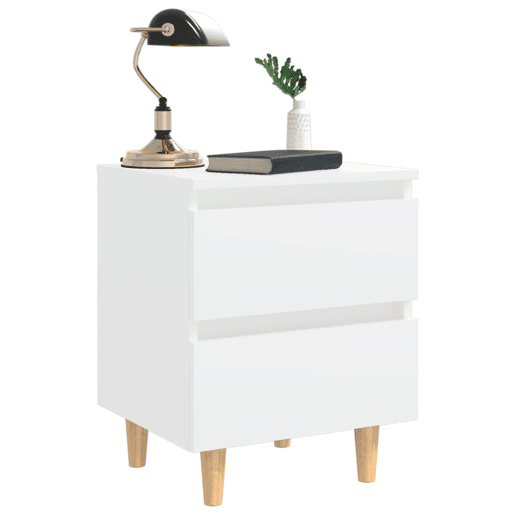 vidaXL Mesas de cabeceira 2 pcs c pernas de pinho 40x35x50 cm branco vidaXL Mesas de cabeceira 2 pcs c pernas de pinho 40x35x50 cm branco