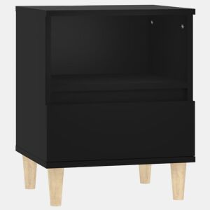 vidaXL Mesa de cabeceira 40x35x50 cm preto
