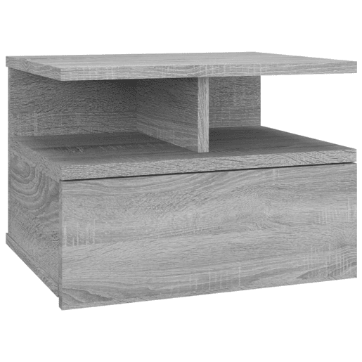 vidaXL Mesa cabeceira suspensa 40x31x27 cm madeira proc. sonoma cinza vidaXL Mesa cabeceira suspensa 40x31x27 cm madeira proc. sonoma cinza