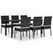 Conjunto de comedor de jardín 7 piezas ratán sintético Conjunto de comedor de jardín 7 piezas ratán sintético Negro