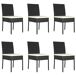 Conjunto de comedor de jardín 7 piezas ratán sintético Conjunto de comedor de jardín 7 piezas ratán sintético Negro