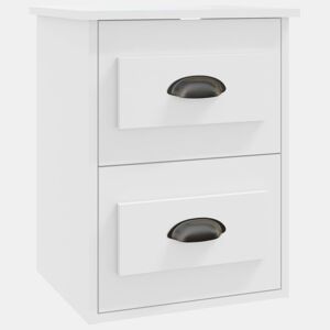 vidaXL Mesa de cabeceira de parede 41,5x36x53 cm branco