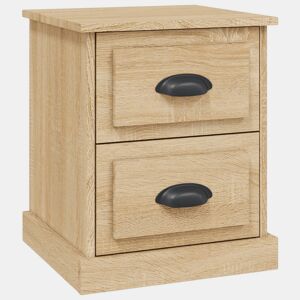 vidaXL Mesa cabeceira 39x39x47,5 cm derivados madeira carvalho sonoma