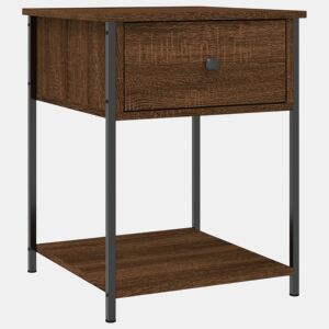 vidaXL Mesa cabeceira 44x45x58 cm derivados madeira carvalho castanho