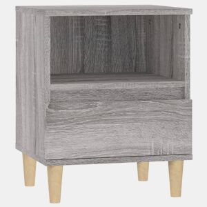 vidaXL Mesa de cabeceira 40x35x50 cm cinzento sonoma