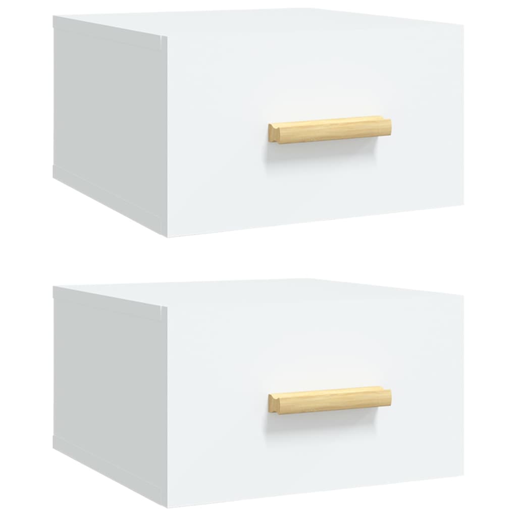 2 Mesitas de Noche de Pared 35 Blanco