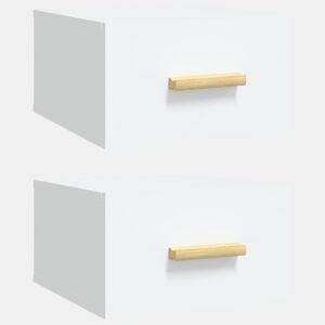 vidaXL Mesas de cabeceira montagem na parede 2 pcs 35x35x20 cm branco