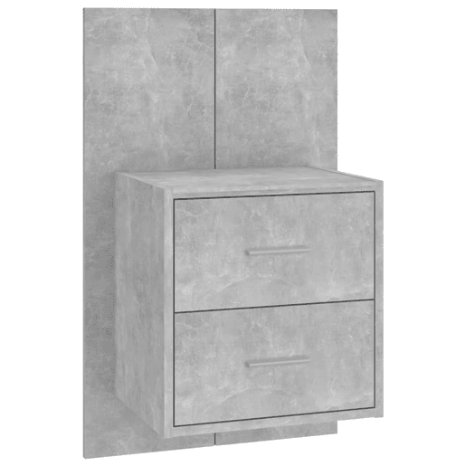 vidaXL Mesas de cabeceira montagem na parede 2 pcs cinzento cimento vidaXL Mesas de cabeceira montagem na parede 2 pcs cinzento cimento