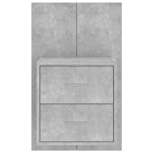 vidaXL Mesas de cabeceira montagem na parede 2 pcs cinzento cimento vidaXL Mesas de cabeceira montagem na parede 2 pcs cinzento cimento