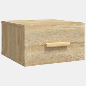 vidaXL Mesa de cabeceira montagem na parede 35x35x20 cm cor sonoma