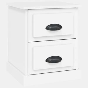 vidaXL Mesa de cabeceira 39x39x47,5 cm derivados de madeira branco