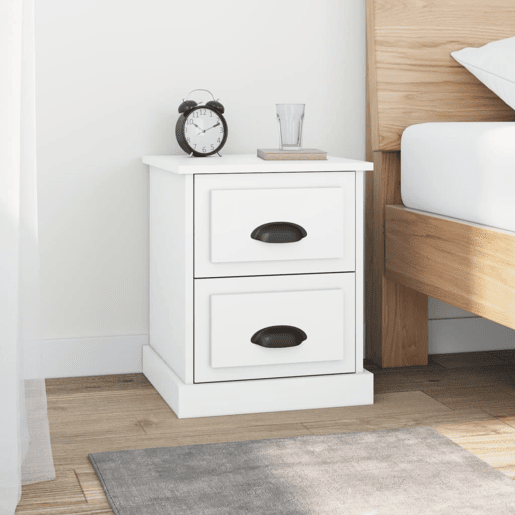 vidaXL Mesa de cabeceira 39x39x47,5 cm derivados de madeira branco vidaXL Mesa de cabeceira 39x39x47,5 cm derivados de madeira branco