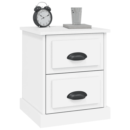 vidaXL Mesa de cabeceira 39x39x47,5 cm derivados de madeira branco vidaXL Mesa de cabeceira 39x39x47,5 cm derivados de madeira branco
