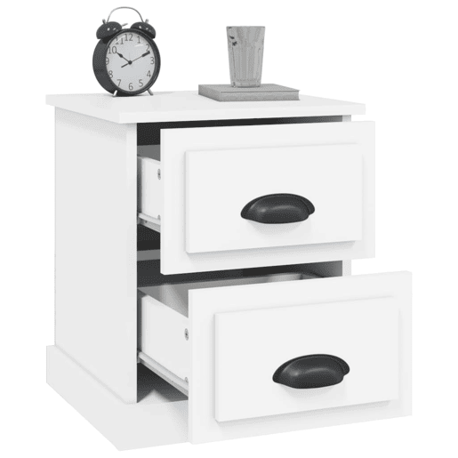 vidaXL Mesa de cabeceira 39x39x47,5 cm derivados de madeira branco vidaXL Mesa de cabeceira 39x39x47,5 cm derivados de madeira branco