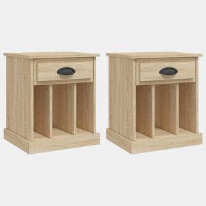 vidaXL Mesas de cabeceira 2 pcs 43x36x50 cm carvalho sonoma