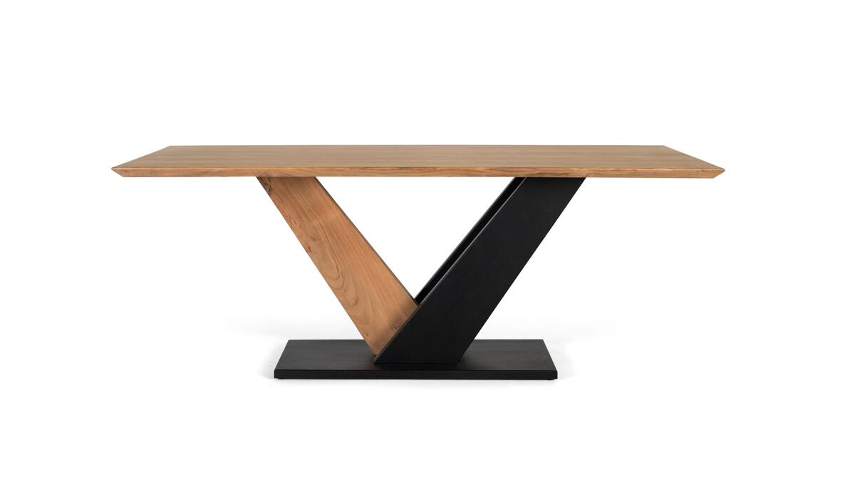 Mesa de comedor de madera acacia - Giner y colomer