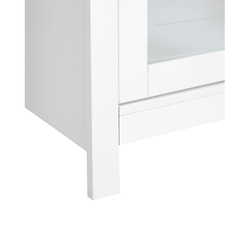 Armário com vitrine LUSBY 75 cm Branco