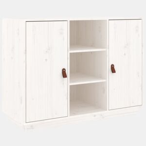 vidaXL Aparador 100x40x75 cm madeira de pinho maciça branco