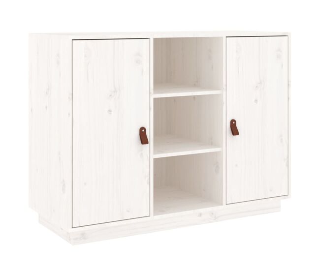 Vidaxl aparador madera maciza de pino blanco 100x40x75 cm