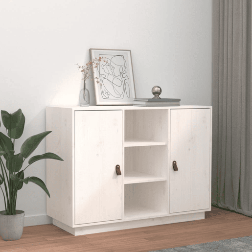 vidaXL Aparador 100x40x75 cm madeira de pinho maciça branco vidaXL Aparador 100x40x75 cm madeira de pinho maciça branco