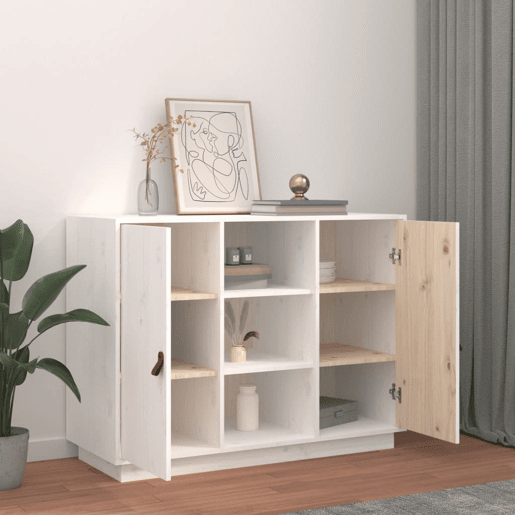 vidaXL Aparador 100x40x75 cm madeira de pinho maciça branco vidaXL Aparador 100x40x75 cm madeira de pinho maciça branco