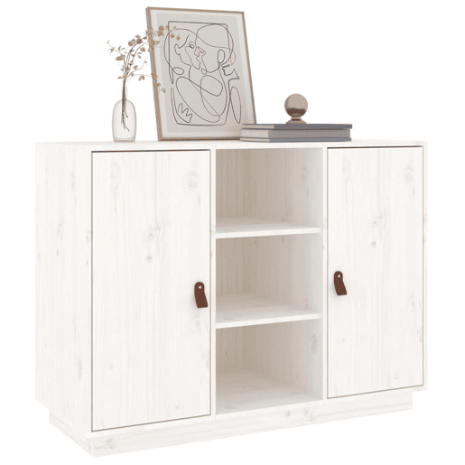 vidaXL Aparador 100x40x75 cm madeira de pinho maciça branco vidaXL Aparador 100x40x75 cm madeira de pinho maciça branco
