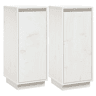 vidaXL Aparadores 2 pcs 31,5x34x75 cm madeira de pinho maciça branco