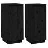 vidaXL Aparadores 2 pcs 31,5x34x75 cm madeira de pinho maciça preto