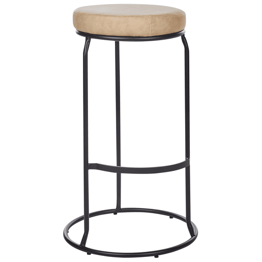Conjunto de 2 bancos de bar MILROY Pele sintética Creme