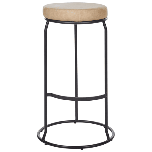 Conjunto de 2 bancos de bar MILROY Pele sintética Creme