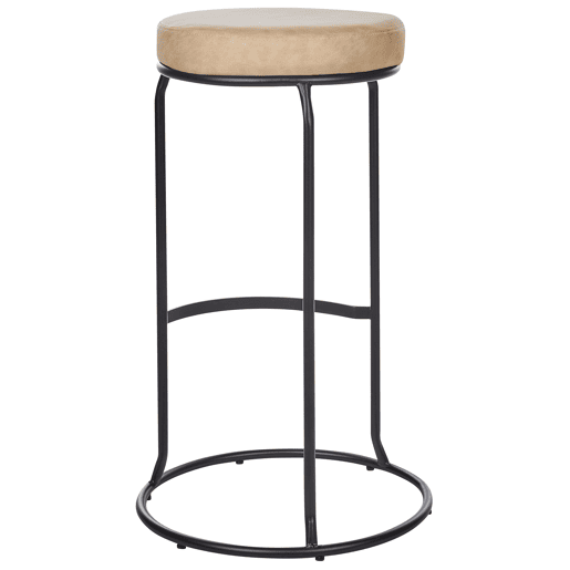 Conjunto de 2 bancos de bar MILROY Pele sintética Creme