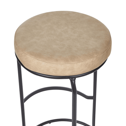 Conjunto de 2 bancos de bar MILROY Pele sintética Creme