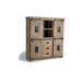 Alacena 4 puertas correderas y 3 cajones en madera Alacena 4 puertas correderas y 3 cajones en madera Marrón