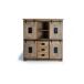 Alacena 4 puertas correderas y 3 cajones en madera Alacena 4 puertas correderas y 3 cajones en madera Marrón