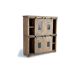 Alacena 4 puertas correderas y 3 cajones en madera Alacena 4 puertas correderas y 3 cajones en madera Marrón