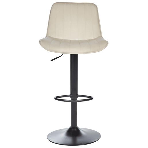 Conjunto de 2 bancos de bar DUBROVNIK Veludo Creme claro