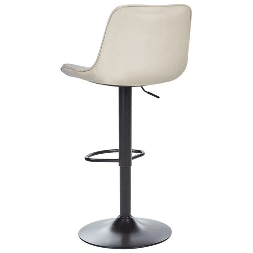 Conjunto de 2 bancos de bar DUBROVNIK Veludo Creme claro