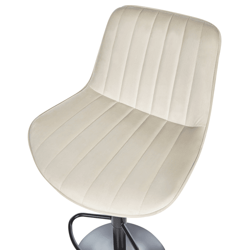 Conjunto de 2 bancos de bar DUBROVNIK Veludo Creme claro