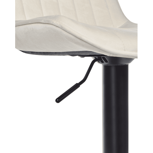 Conjunto de 2 bancos de bar DUBROVNIK Veludo Creme claro