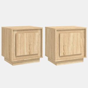 vidaXL Mesas cabeceira 2 pcs 44x35x45cm deriv. madeira carvalho sonoma