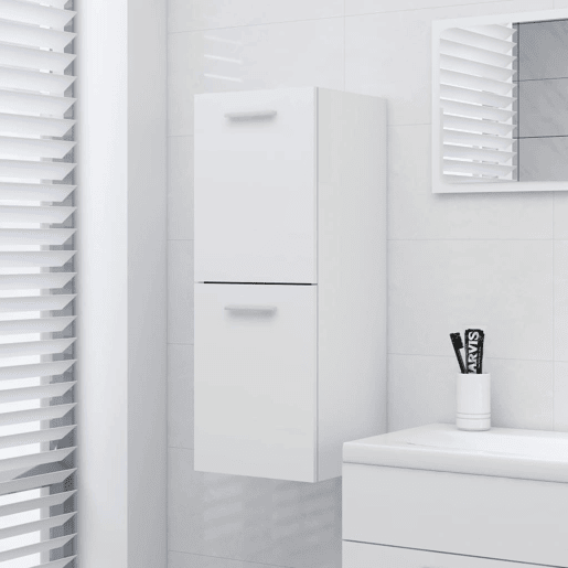 vidaXL Armário de casa de banho 30x30x80cm derivados de madeira branco vidaXL Armário de casa de banho 30x30x80cm derivados de madeira branco