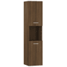 vidaXL Armário WC 30x30x130 cm derivados de madeira carvalho castanho