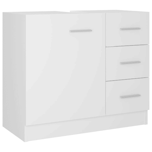 vidaXL Armário de lavatório 63x30x54 cm derivados de madeira branco vidaXL Armário de lavatório 63x30x54 cm derivados de madeira branco