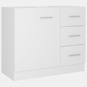vidaXL Armário de lavatório 63x30x54 cm derivados de madeira branco