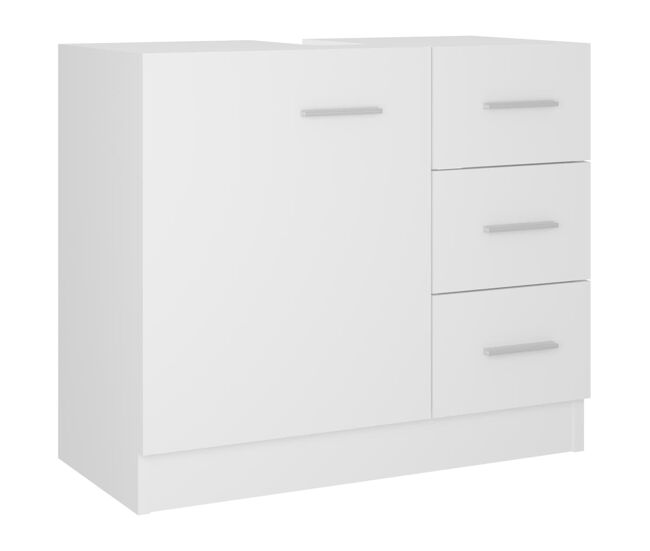 Vidaxl armario para lavabo madera contrachapada blanco 63x30x54 cm