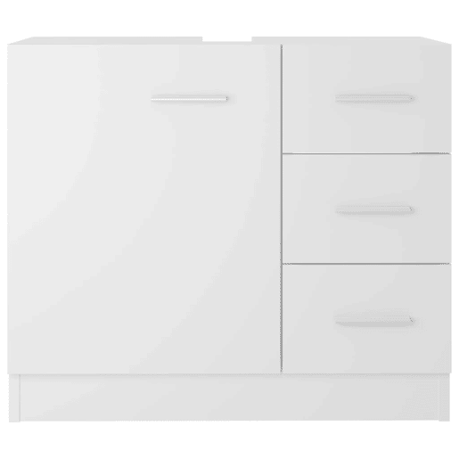 vidaXL Armário de lavatório 63x30x54 cm derivados de madeira branco vidaXL Armário de lavatório 63x30x54 cm derivados de madeira branco