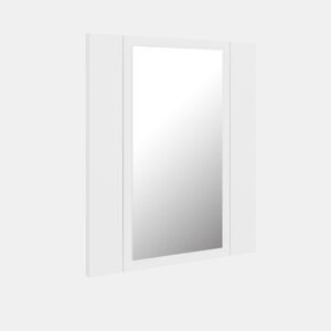 vidaXL Armário espelhado casa de banho LED 40x12x45 cm acrílico branco