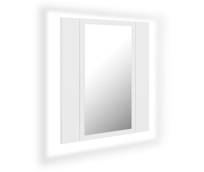 Vidaxl armario espejo de baño con luz led acrílico blanco 40x12x45 cm