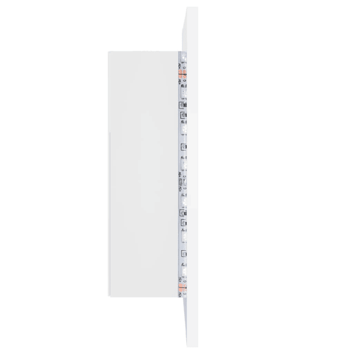 vidaXL Armário espelhado casa de banho LED 40x12x45 cm acrílico branco